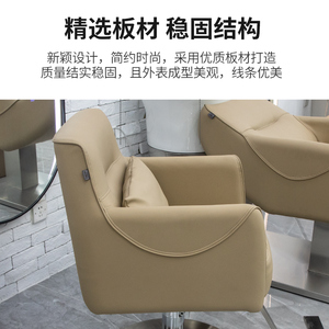 Chaise de barbier moderne noire Bojue pour hommes chaise de barbier inclinable en cuir synthétique avec appuie-tête chaises de salon de barbier - Product Image 3