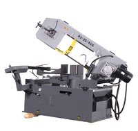Mini scie à ruban manuelle à tension, moteur 1,5 kW, capacité de coupe 450 mm, composants en acier inoxydable pour la découpe de métaux et d'engrenages