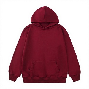 เสื้อสเวตเชิ้ตมีฮู้ดสีน้ำเงินกรมท่าสำหรับผู้ชาย สีพื้น ผ้าถัก สวมใส่สบายทรงโอเวอร์ไซส์ เหมาะสำหรับฤดูใบไม้ร่วง - Product Image 4