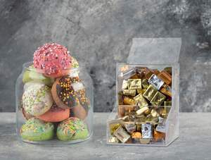 Boîte en acrylique translucide colorée sur mesure avec 2 couvercles, support pour bonbons et desserts, décoration murale, table, maison de poupée, conteneur de rangement - Product Image 3