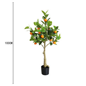 نباتات داخلية اصطناعية جميلة متعددة الألوان للديكور المنزلي، شجرة ليمون مع أواني للزينة في عيد الفصح - Product Image 3