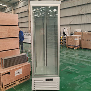 Автомобильный холодильник с воздушным охлаждением, стеклянный дверной холодильник, 350л, магазин, коммерческий холодильник с дисплеем для напитков - Product Image 1