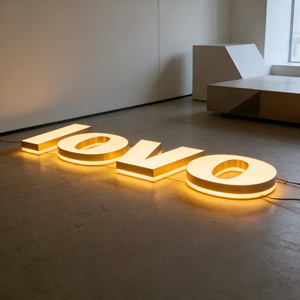 Panneau publicitaire extérieur sans cadre, éclairé par LED, en acrylique, tridimensionnel, lumineux, néon, installation facile, décoration - Product Image 1