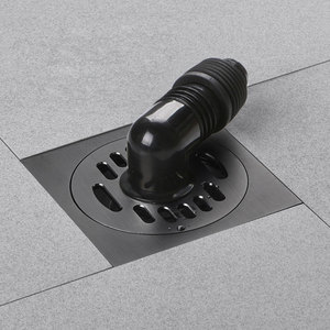 Siphon de sol moderne en laiton gris anthracite anti-odeur finition mate pour salle de bain, douche et <span class=keywords><strong>machine</strong></span> <span class=keywords><strong>à</strong></span> <span class=keywords><strong>laver</strong></span> avec installation facile - Product Image 5