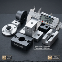 Kit de Abrazaderas de Brida para Soportes de Eje Guía de Aluminio Anodizado de Alta Precisión, Accesorio para Línea de Ensamblaje Automatizado, CNC Personalizado OEM
