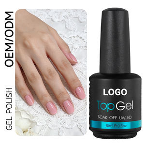 Nouveau vernis gel UV 15 ml non toxique sans HEMA, logo personnalisé et marque privée, gel de finition pour salons de manucure - Product Image 1