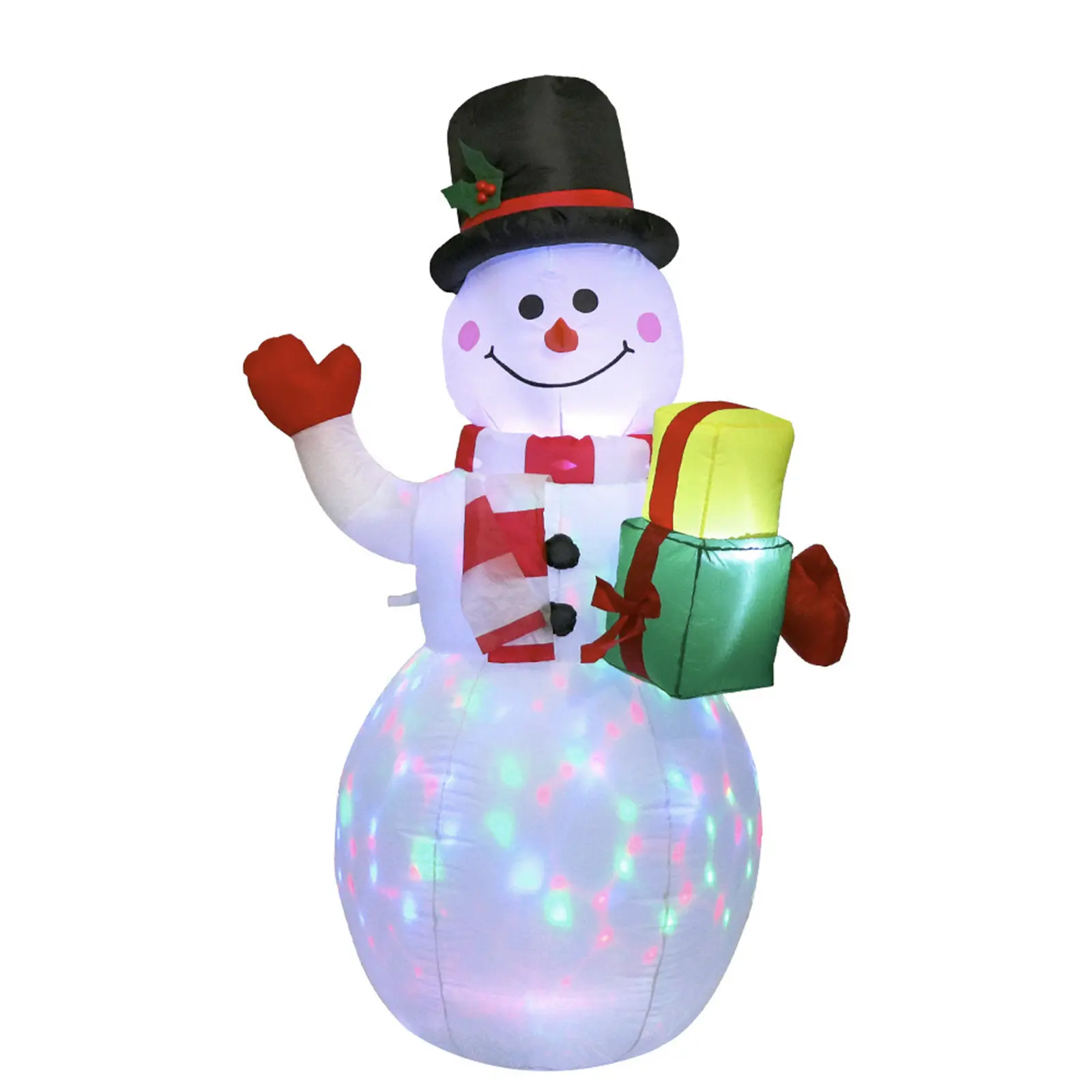 Hot Sale Colorful 5ft Large Custom LED Lights Inflatable Christmas Snowman Ip44 Waterproof