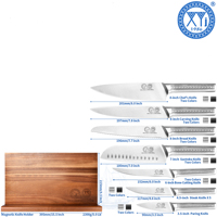 Ensemble de couteaux de cuisine en acier inoxydable, diverses utilisations fonctionnelles, kit de dix couteaux, lame antidérapante, revêtement antiadhésif, couteau de chef