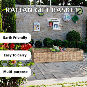 Wood Square <b>Baskets</b> Eco-Friendly XL Size Handles Multi-Purpose Neatening/Storage Natural <b>Wicker</b> Rattan Colored <b>Laundry</b> Wheels - Product Image 2