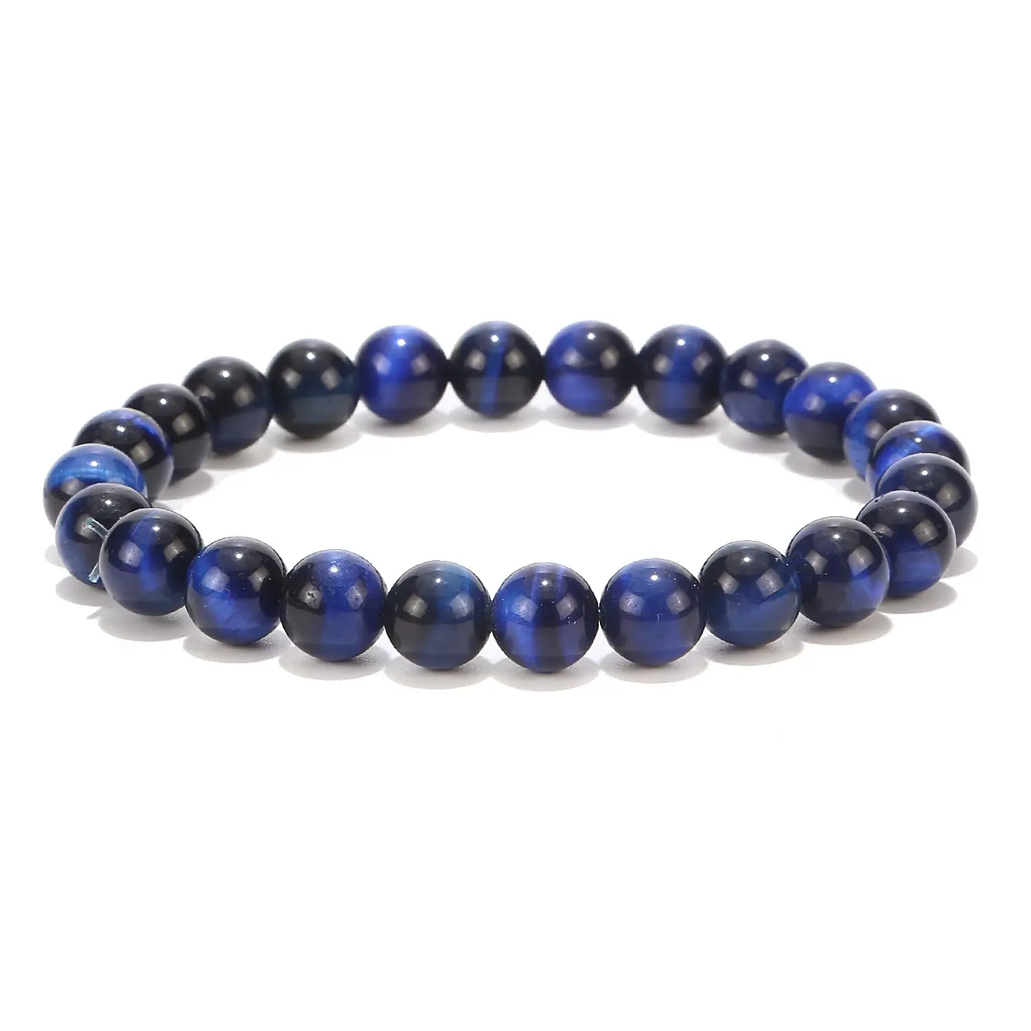 Gelang manik-manik kristal mata harimau alami mata harimau biru langit Super gelang mata harimau 6mm 8mm 10mm Variasi