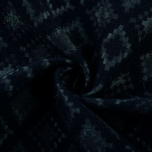 奈斯新款时尚深黑绿钻石几何图案厚亚克力涤纶锦缎提花面料睡衣婚纱 - Product Image 3