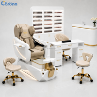 Fauteuil de pédicure professionnel pour salon de beauté, avec fonction spa pour les pieds et brumisation