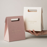 Sacs shopping en papier de luxe personnalisés avec logo PandaSew pour bijouterie, emballage de cosmétiques, sac cadeau en papier durable