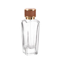 Flacon de parfum en verre transparent rectangulaire de luxe 78 ml avec bouchon à vis, impression sérigraphiée GLAMOUR, nouveau design, emballage personnalisé