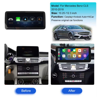 Écran Linux sans fil CarPlay Mookaka 12,3 pouces pour Mercedes Benz E Coupé W207 2009-2016 Autoradio