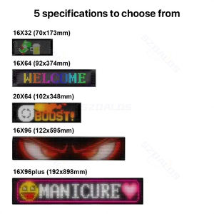 APP制御車の窓メッセージスクロールサインボード70x 173mmプログラマブル<span class=keywords><strong>LED</strong></span>マトリックスパネル - Product Image 6