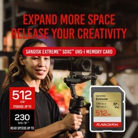 Tarjeta SD de Alto Rendimiento de 512 GB para Tarjeta de Memoria SanDisk Extreme UHS-I