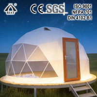 Dôme géodésique en acier galvanisé à chaud de 6 m de diamètre pour hôtel de luxe, glamping et usage extérieur