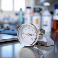 Jauge de température bimétallique en acier inoxydable 2.5 ''personnalisable pour la conception de montage arrière à usage industriel avec prise en charge OEM ODM