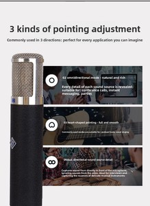 Micrófono de Malla Metálica Chapado en Oro de Alta Sensibilidad y Baja Distorsión, Apto para Llamadas de Conferencia - Product Image 3