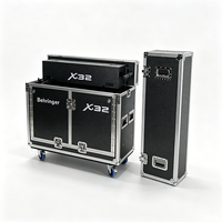 Flight case en contreplaqué et aluminium pour table de mixage numérique X32 M32, imprimante DNP RX1 et microphone – Flight case de transport sur mesure pour X32 M32
