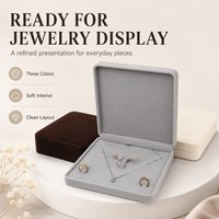 Boîte à bijoux octogonale en velours haut de gamme, emballage personnalisé pour pendentifs, colliers, boucles d'oreilles, bagues, pour bijouterie