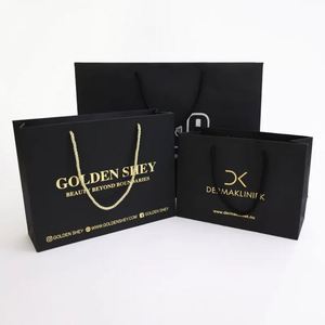 Elegant White Paper Gift <b>Bag</b> for Favor Ribbon Handle & Custom Size Available Party Favor Packaging - Product Image 1