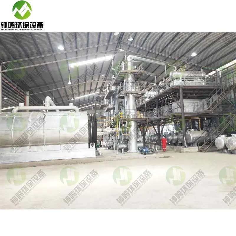 Small Scale Mobile Crude Oil Refinery Diesel Base Oil Diesel Distillation Machine Manufacturing Plant waste Oil Recycling 85-90%