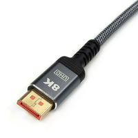 Câble DP V1.4 8K UHD de haute qualité, plaqué or, mâle-mâle, gaine en nylon, 4K 240Hz, pour moniteur de cinéma maison