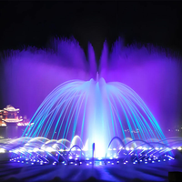 Fontaine musicale de jardin, équipement de fontaine à vagues pour cour extérieure, fontaine paysagère en acier inoxydable pour petite piscine