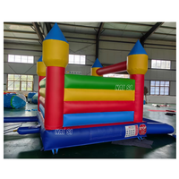Château gonflable pour enfants en PVC arc-en-ciel pas cher pour l'extérieur et l'intérieur avec fosse à balles