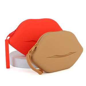 Pochette de rangement portable en silicone, pochette de maquillage couleur macaron, pochette tendance, vente en gros - Product Image 3