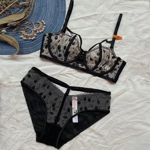 Lencería Sexy de Encaje de Alta Calidad, Talla 38, Conjunto de Sujetador y Braguita para Mujer - Product Image 6