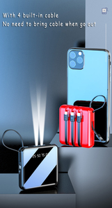 Eingebaute Kabel 10000mAh Li-Polymer-Akku 10W Schnellladung Tragbare Universal-Powerbank mit LED-Licht Typ-C Android - Product Image 6