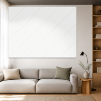 Panel Dinding PVC Anti Api, Anti Jamur, Artistik, Hemat Biaya, untuk Latar Belakang TV Sofa di Apartemen