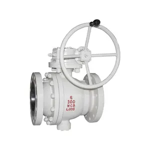 API 6D Flange 2 Piece Cast Steel 300LB Forged Trunnion Mounted Ball Valve