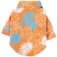 T-shirt pour animaux de compagnie, imprimé feuilles de plage, style hawaïen, pour chien et chat, Golden Retriever, en polyester, fin, respirant, toutes saisons, version coréenne