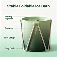 Baignoire de récupération froide pliable et portable pour bain de glace, utilisation extérieure et spa à domicile, autoportante et stable