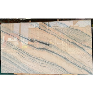 Mármol KT Stone Royal Cream Ivory con Vetas Doradas Marrones para Vestíbulo, Pared, Lámpara <span class=keywords><strong>de</strong></span> Araña, Techo, Baño <span class=keywords><strong>de</strong></span> Lujo y Piso - Product Image 5