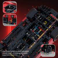 Ensemble de blocs de construction 3797 pièces MOC 1/8ème échelle, modèle de supercar rouge, kit éducatif STEM pour enfants et adultes, vente en gros
