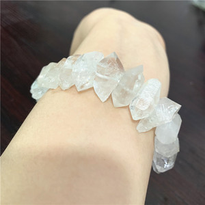 Bracelet en cristal de quartz Herkimer double extrémité, matière première naturelle brute, pour traitement, vente en gros - Product Image 2