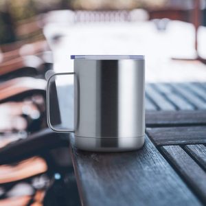12Oz Cốc Cà Phê Với Xử Lý Thép Không Gỉ Cách Nhiệt Du Lịch Tumblers Với Trượt Nắp Đôi Tường Chân Không Cắm Trại Cốc Uống Trà - Product Image 6