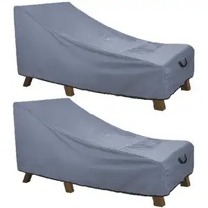 옥스포드 Oem 야외 고품질 폴리에스터 가구 커버 정원 의자 시트 커버 파티오 회색 방수 비치 의자 커버