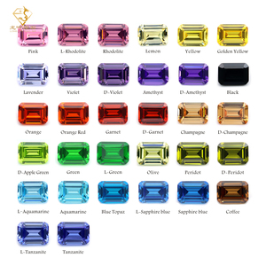 3A 5A <span class=keywords><strong>Cubic</strong></span> <span class=keywords><strong>Zirconia</strong></span> Nhà máy cung cấp trực tiếp Emerald cắt Zircon đá tất cả các kích thước màu cây màu xanh tổng hợp CZ Stones - Product Image 3