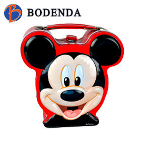 กล่องดีบุกพิมพ์ลายตามสั่งสำหรับขนมหวานมิกกี้เมาส์ กล่องเปล่าพิมพ์ลายรูปทรงแปลกตาพร้อมกุญแจสำหรับบรรจุภัณฑ์เค้กและอาหารกระป๋อง - Product Image 2