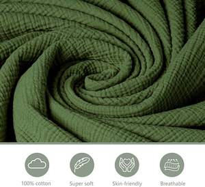 100% coton mousseline bébé couffin draps 3 Pack Ultra doux respirant <span class=keywords><strong>vert</strong></span> feuille imprimer infantile berceau <span class=keywords><strong>housse</strong></span> de matelas - Product Image 4