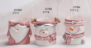 Porcelana Ciervo Santa <span class=keywords><strong>Claus</strong></span> Cerámica Maceta Árbol de Navidad Led Mini Maceta - Product Image 3