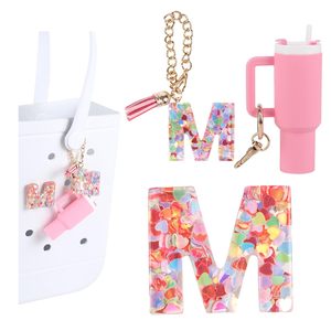 Abalorios de letras compatibles con bolsos Bogg Llavero de letras iniciales para bolso Bogg y accesorios de decoración simplemente sureños - Product Image 6