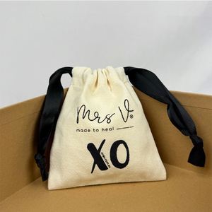 Recyclable Organic Cotton <b>Drawstring</b> Bag Portable <b>Pouch</b> Bag Trendy <b>Drawstring</b> Bag Simple Solid Color Soft <b>Drawstring</b> for Daily - Product Image 1