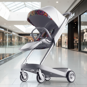 Nouvelle arrivée : système de <span class=keywords><strong>poussette</strong></span> pliable et légère, système de voyage, tricycle pour bébé, poussettes, marcheurs, porte-bébés, PVC/tricoté - Product Image 1